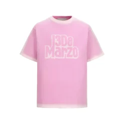13De Marzo Outline Sketch Logo T-Shirt Pink