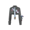 13De Marzo Plaid Denim Patch Short Shirt