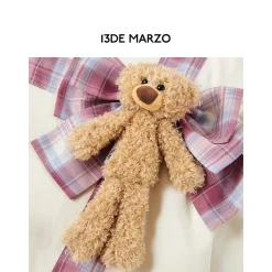 13De Marzo Plush Bear Bow Tie T-Shirt Beige