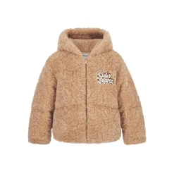 13De Marzo Plush Bear Detachable Fuzzy Down Jacket Khaki
