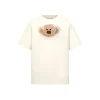 13De Marzo Plush Bear Flower Clip T-Shirt Beige