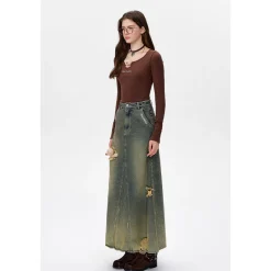 13De Marzo Plush Bear Hollow Out Slim-Fit Top Brown