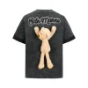 13De Marzo Plush Bear Sequins Logo T-Shirt Washed Black