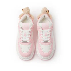 13De Marzo Plush Bear Thick-Soled Sneaker Pink