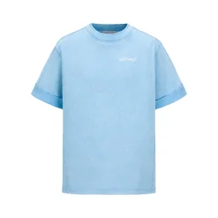13De Marzo Plush Rabbit Sequins Logo T-Shirt Washed Blue