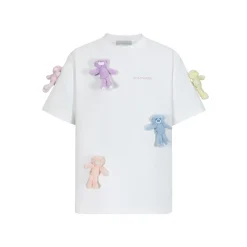 13De Marzo Plush Rainbow Bears T-Shirt White