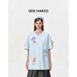 13De Marzo Plush Rainbow Bears T-Shirt Blue