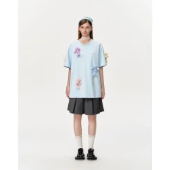 13De Marzo Plush Rainbow Bears T-Shirt Blue