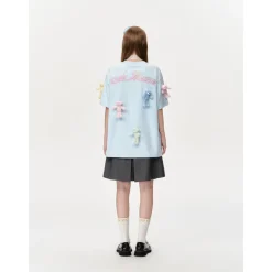 13De Marzo Plush Rainbow Bears T-Shirt Blue