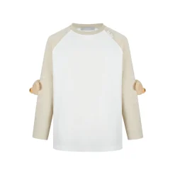 13De Marzo Shoulder Bear L/S Top Beige