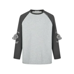 13De Marzo Shoulder Bear L/S Top Gray