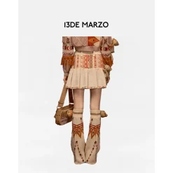 13De Marzo Tribe Hunting Totem Patch Skirt
