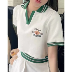 13De Marzo Vintage Tennis Top White