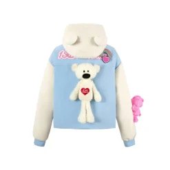 13De Marzo X Care Bears Color Blocked Down Jacket Blue