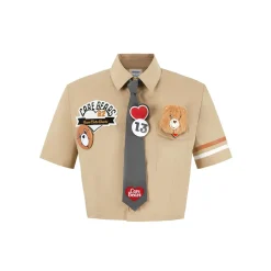 13De Marzo X Care Bears Patch Tie Shirt Brown