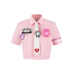 13De Marzo X Care Bears Patch Tie Shirt Pink