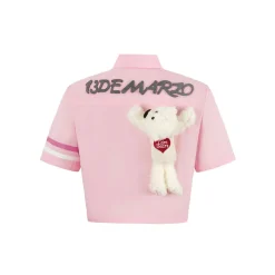 13De Marzo X Care Bears Patch Tie Shirt Pink