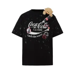 13De Marzo X Coca-Cola Bear Water Drop T-Shirt Black