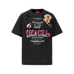13De Marzo X Coca-Cola Bear Layered Logo T-Shirt Black