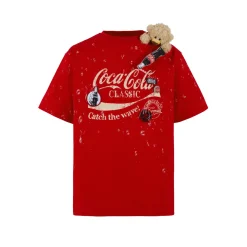 13De Marzo X Coca-Cola Bear Water Drop T-Shirt Red