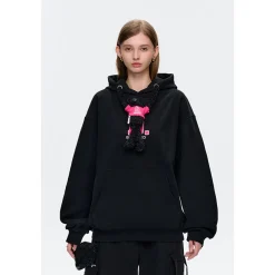 13De Marzo X D.Desirable Bear Hoodie Black