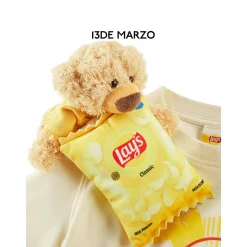 13De Marzo X Lay's Bear Laced Top Beige
