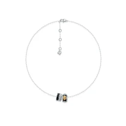 13De Marzo ﻿Zircon Bear Pendant Necklace Black