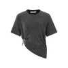 Eimismosol Sparkly Metallic Butterfly Wrinkle T-Shirt
