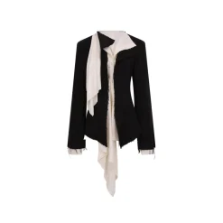 Elywood Black And White Floating Layers Suit