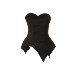 Elywood Gauze Brassiere Top Black