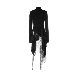 Elywood Lace Patchwork Top Black