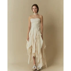 Elywood Texture Tube Top White