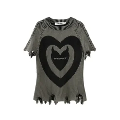 Fordare Destroy Devil Heart Knit Top