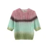 Fordare Fluffy Rainbow Knit Top