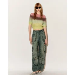 Fordare Fluffy Rainbow Knit Top
