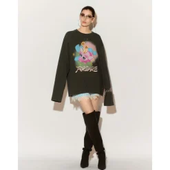 Fordare Fortune Pig Printed Washed Top
