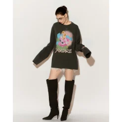 Fordare Fortune Pig Printed Washed Top