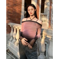 Fordare Gradient Rhinestone Logo Top