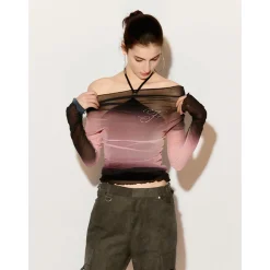 Fordare Gradient Rhinestone Logo Top