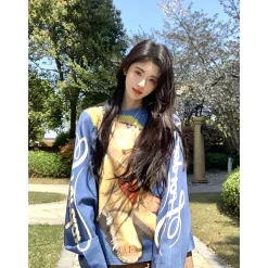 FORDARE Printed Unicorn Bear L/S T-Shirt Blue