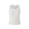 Herlian Asymmetrical Knitted Vest Top White