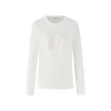 Herlian Bow Pattern Embroidery L/S T-Shirt White