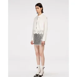 Herlian Lace Edge Embellished Shirt White