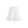 Herlian Lace Patchwork Puffy Skirt White