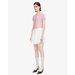 Herlian Lace Patchwork Puffy Skirt White