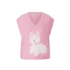 Herlian Puppy Knit Vest Top Pink