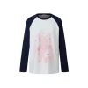 Herlian Puppy Printed Raglan L/S T-Shirt Navy Blue