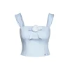 Kroche 3D Bow Rose Sling Vest Blue