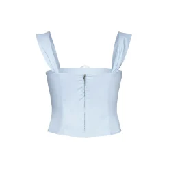 Kroche 3D Bow Rose Sling Vest Blue