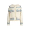 Kroche Fair Isle Jacquard Woolen Knit Cardigan